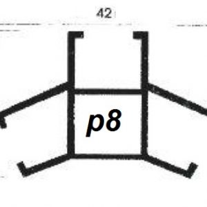 پروفیل آلومینیوم پارتیشن p8