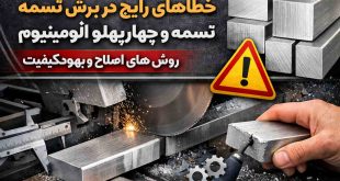 خطاهای رایج در برش تسمه و چهارپهلو آلومینیوم و روش های اصلاح آن
